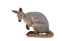Wallaby Kangaroo Crouching Life Size Statue - LM Treasures 