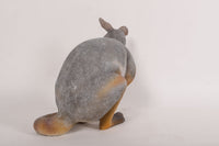 Wallaby Kangaroo Crouching Life Size Statue - LM Treasures 