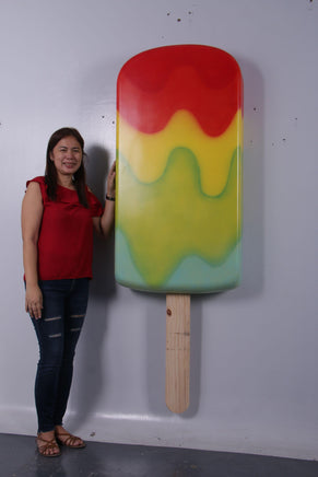 Large Hanging Rainbow Ice Cream Popsicle Over Sized Statue - LM Treasures 