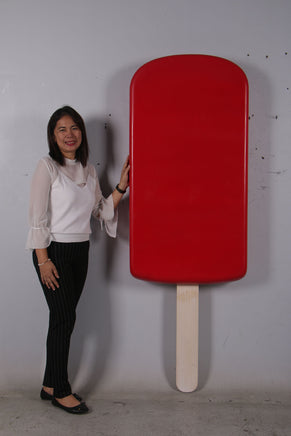 Large Hanging Strawberry Ice Cream Popsicle Over Sized Statue - LM Treasures 
