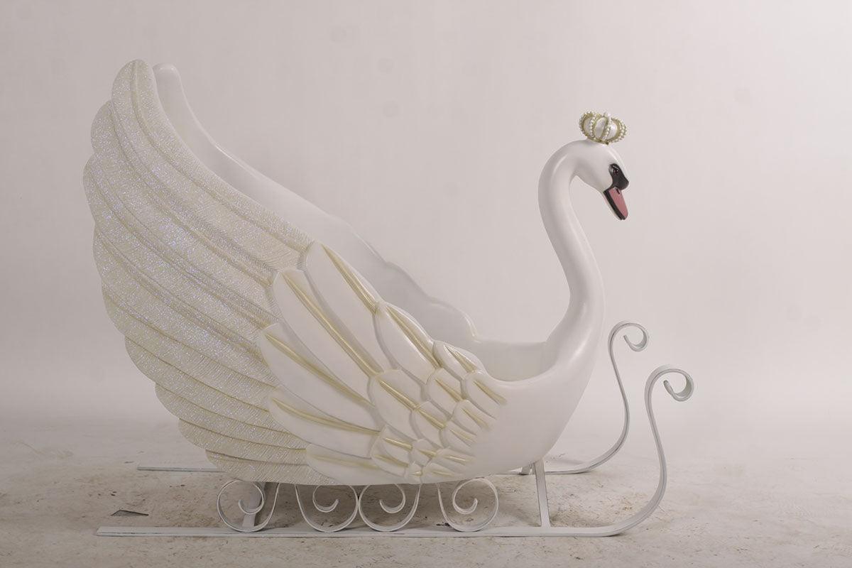 Small Swan Sleigh Statue| LM Treasures