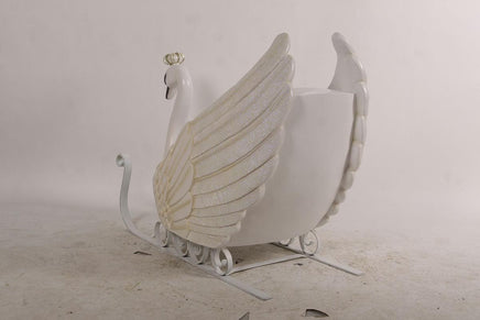 Small Swan Sleigh Statue - LM Treasures 