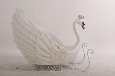 Small Swan Sleigh Statue - LM Treasures 