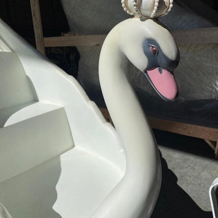 Small Swan Sleigh Statue - LM Treasures 