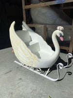 Small Swan Sleigh Statue - LM Treasures 