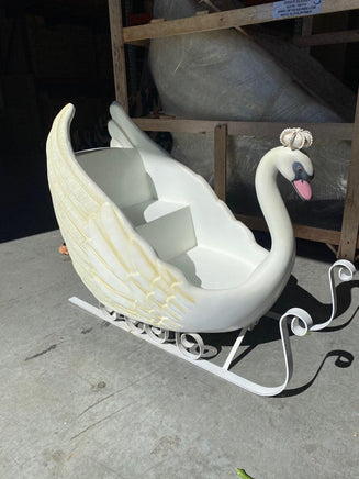 Small Swan Sleigh Statue - LM Treasures 