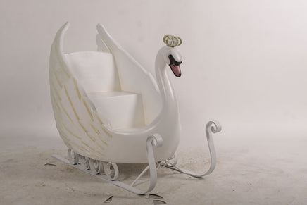 Small Swan Sleigh Statue - LM Treasures 