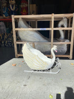 Small Swan Sleigh Statue - LM Treasures 