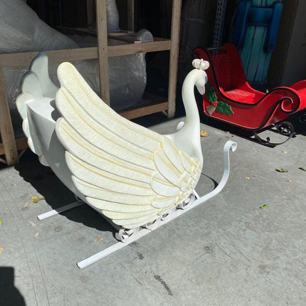 Small Swan Sleigh Statue - LM Treasures 