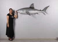 Small Great White Shark Wall Decor Life Size Statue - LM Treasures 