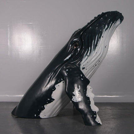 Breaching Humpback Whale Life Size Statue - LM Treasures 