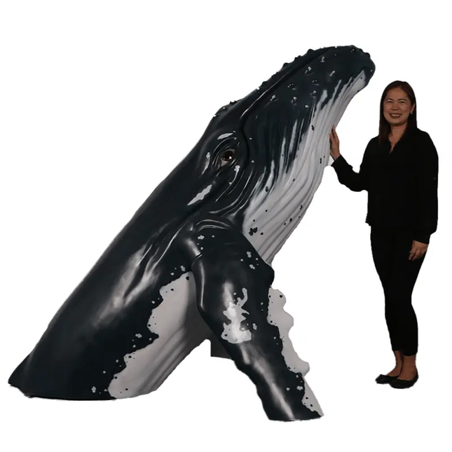 Breaching Humpback Whale Life Size Statue LM Treasures - H