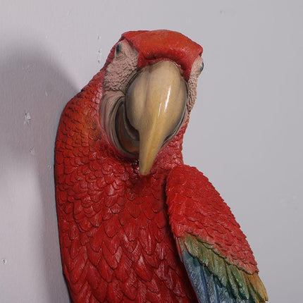 Scarlet Macaw Parrot Life Size Statue - LM Treasures 