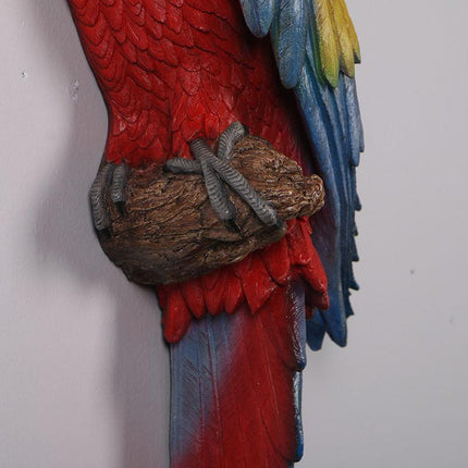 Scarlet Macaw Parrot Life Size Statue - LM Treasures 