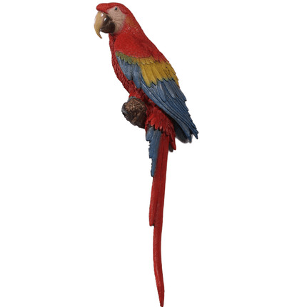 Scarlet Macaw Parrot Life Size Statue - LM Treasures 
