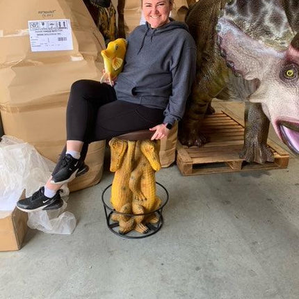 Crocodile Barstool Over Sized Statue - LM Treasures 