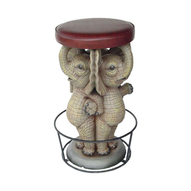 Elephant Barstool Over Sized Statue - LM Treasures 