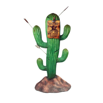 Western Wanted Cactus Life Size Statue - LM Treasures 