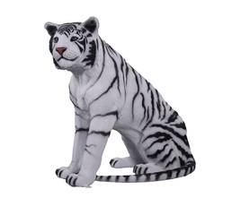 Sitting Siberian Tiger Life Size Statue - LM Treasures 