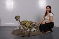 Oviraptor Dinosaur Nest Life Size Statue - LM Treasures 