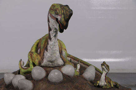 Oviraptor Dinosaur Nest Life Size Statue - LM Treasures 