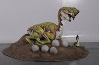 Oviraptor Dinosaur Nest Life Size Statue - LM Treasures 
