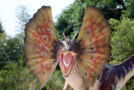 Dilophosaurus Dinosaur Gel Coat Life Size Statue - LM Treasures 