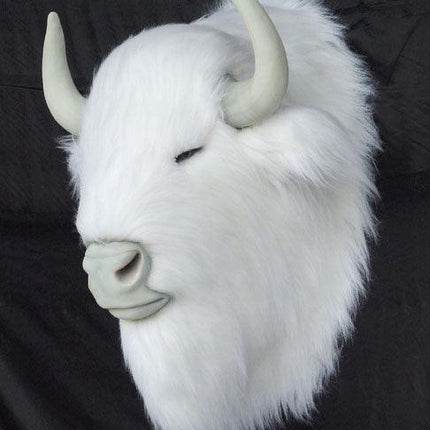 White Buffalo Head Life Size Statue - LM Treasures 