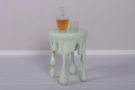 Mint Green Melting Side Table Dripping Statue - LM Treasures 