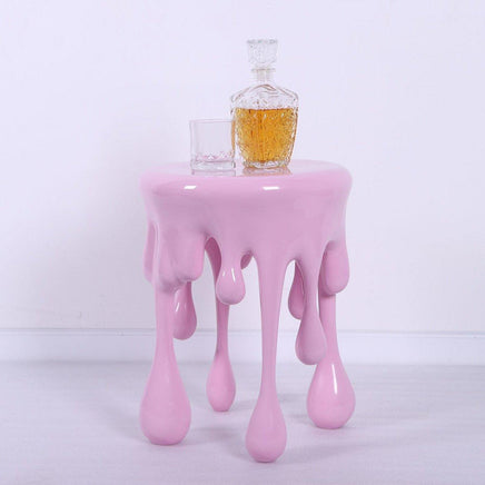 Pink Melting Side Table Dripping Statue - LM Treasures 