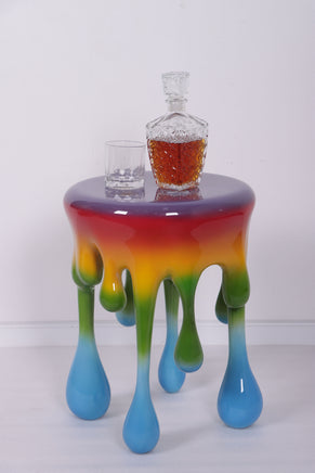 Rainbow Melting Side Table Dripping Statue - LM Treasures 