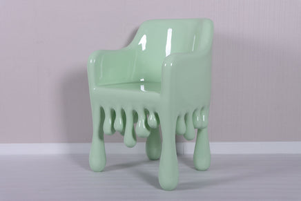 Mint Green Melting Chair Dripping Statue - LM Treasures 