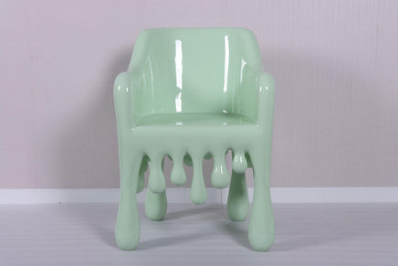 Mint Green Melting Chair Dripping Statue - LM Treasures 