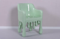 Mint Green Melting Chair Dripping Statue - LM Treasures 