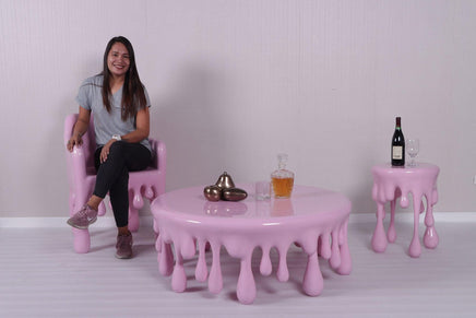 Pink Melting Chair Dripping Statue - LM Treasures 