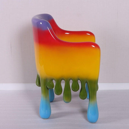 Rainbow Melting Chair Dripping Statue - LM Treasures 