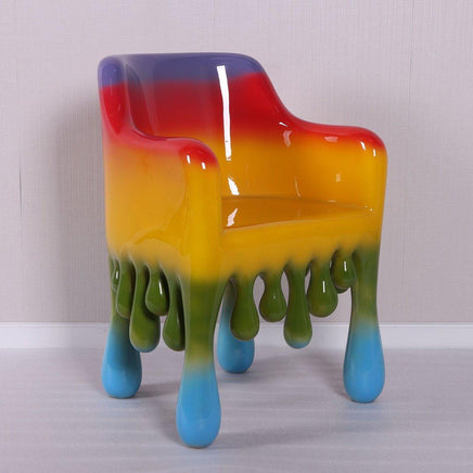 Rainbow Melting Chair Dripping Statue - LM Treasures 