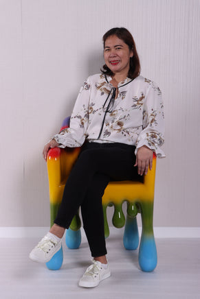 Rainbow Melting Chair Dripping Statue - LM Treasures 