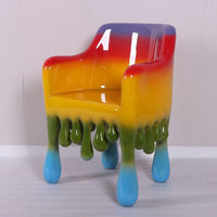 Rainbow Melting Chair Dripping Statue - LM Treasures 