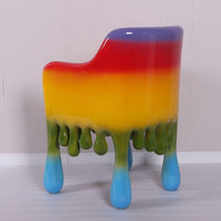 Rainbow Melting Chair Dripping Statue - LM Treasures 