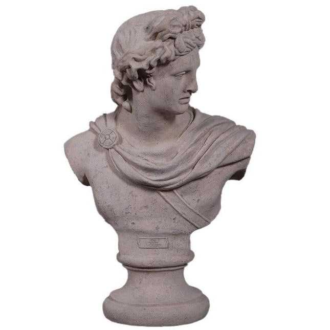 Apollo Stone Bust Life Size Statue - LM Treasures 