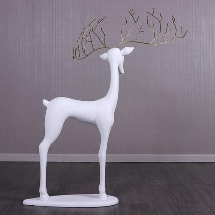 White Reindeer Glitz Collection Set of 3 Statues - LM Treasures 