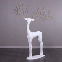 White Reindeer Glitz Collection Set of 3 Statues - LM Treasures 