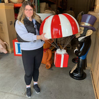 Red Hanging Parachute Gift Life Size Statue - LM Treasures 