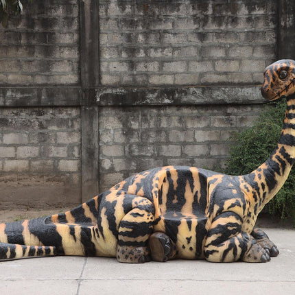 Adolescent Rhoetosaurus Dinosaur Bench Life Size Statue - LM Treasures 