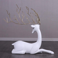 White Reindeer Glitz Collection Set of 3 Statues - LM Treasures 