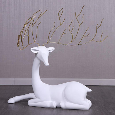 White Reindeer Glitz Collection Set of 3 Statues - LM Treasures 