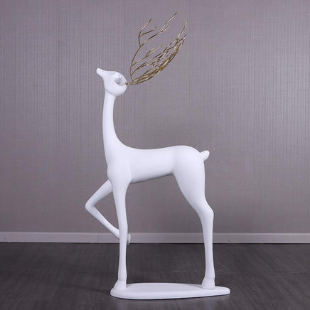 White Reindeer Glitz Collection Set of 3 Statues - LM Treasures 