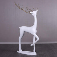 White Reindeer Glitz Collection Set of 3 Statues - LM Treasures 