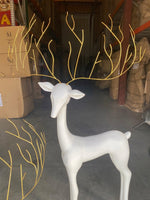 White Reindeer Glitz Collection Set of 3 Statues - LM Treasures 